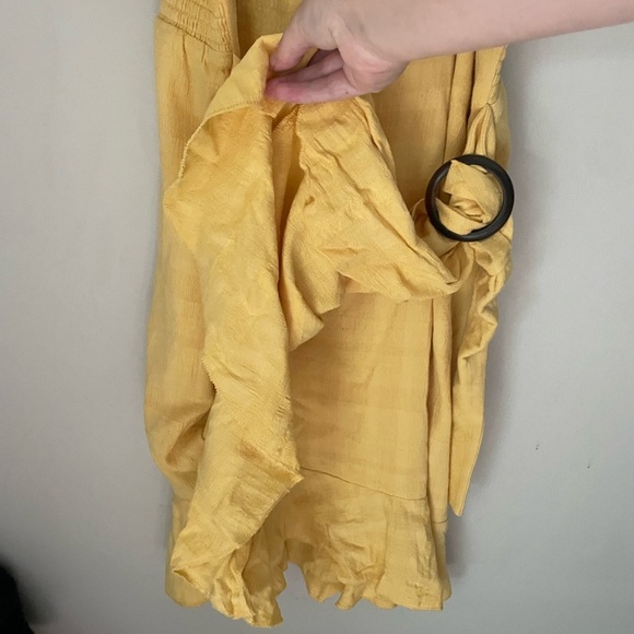 American Eagle Outfitters Yellow Asymmetrical Slip Dress - Picture 4 of 9